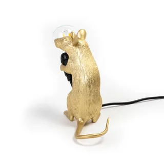 Muselampe LED-pære USB-siddende guld fra Seletti – produktbillede 2 af 5