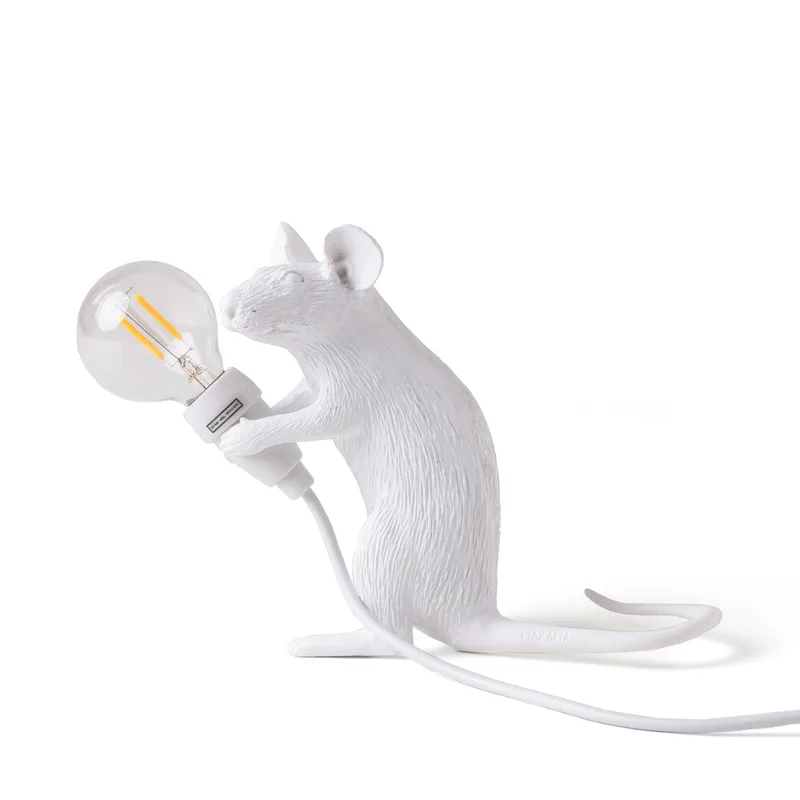 Mouse Lamp Mac Sitting Tafellamp - Seletti Mouse Lamp Valentine - Woonkamer - Designer - Kunststof by Seletti – product photo