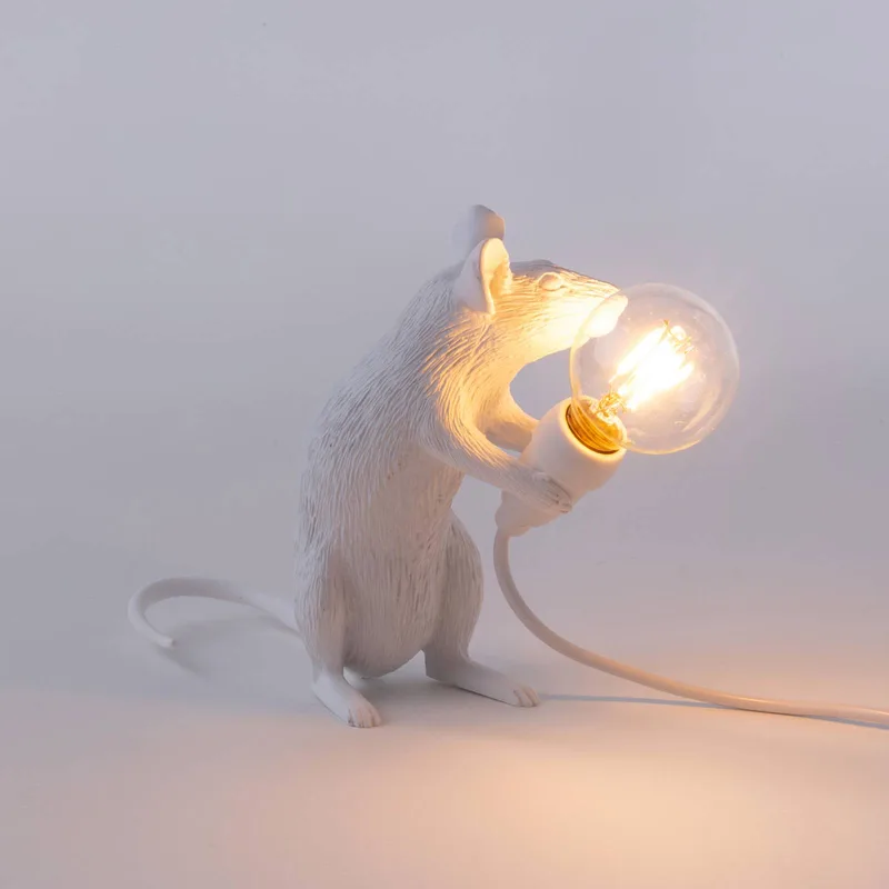 Muselampe LED-pære USB-siddende hvid fra Seletti – produktbillede 3 af 5