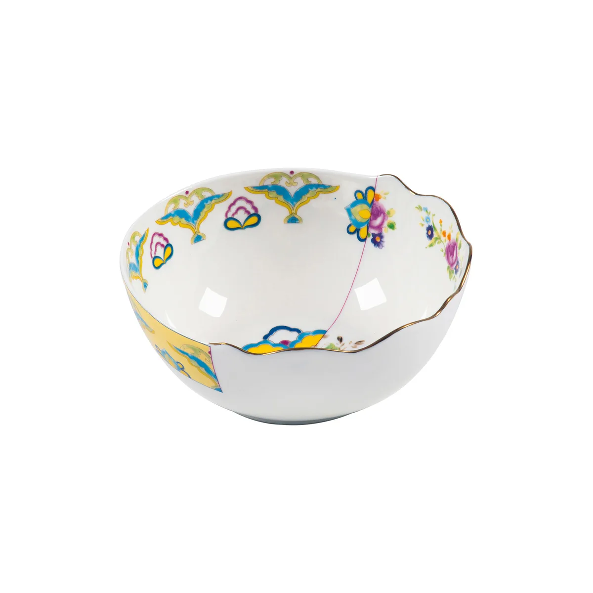 Salatschüssel Hybrid - Bunt - Porzellan - Designer Studio CTRLZAK de Seletti – photo du produit