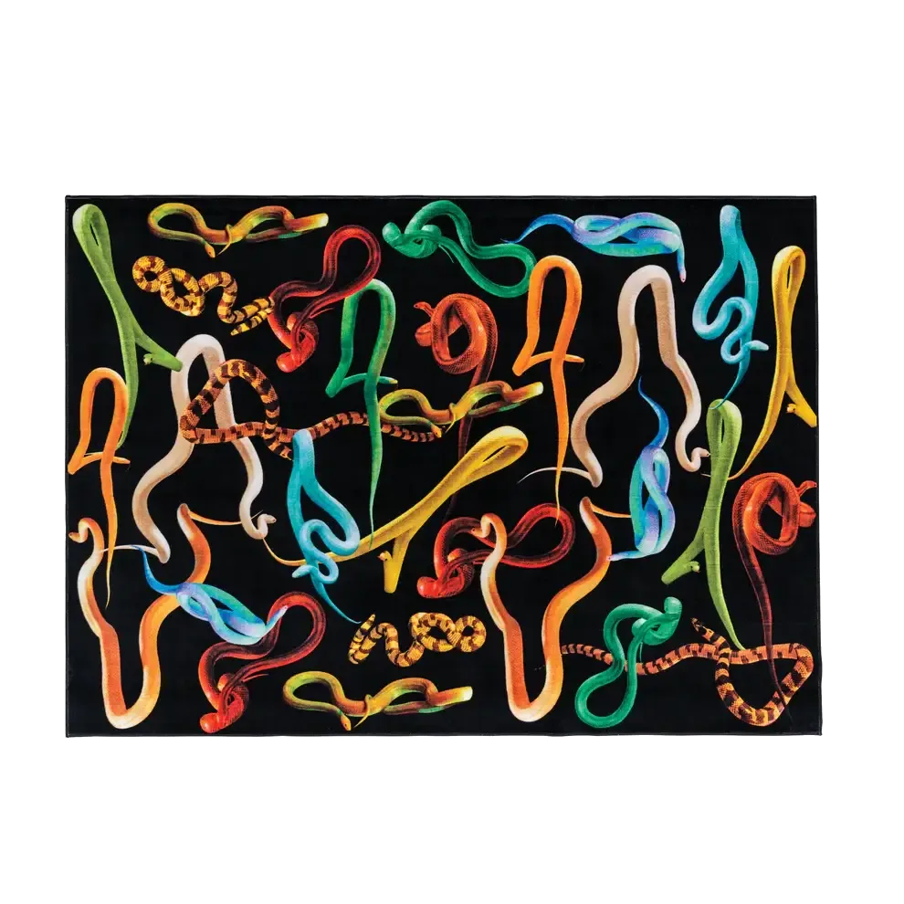 Snakes rechthoekig vloerkleed van Seletti – productfoto