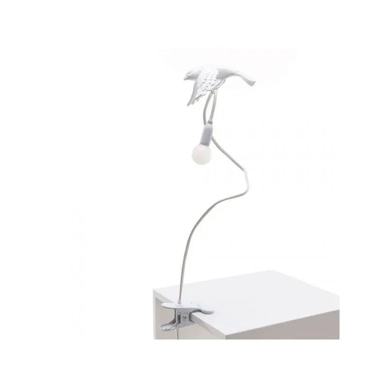 Sparrow Taking Off Klemmleuchte White von Seletti – Produktfoto