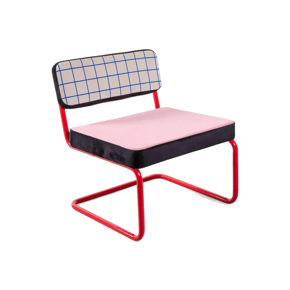 Superlounge chair blue grid stoel by Seletti – product photo