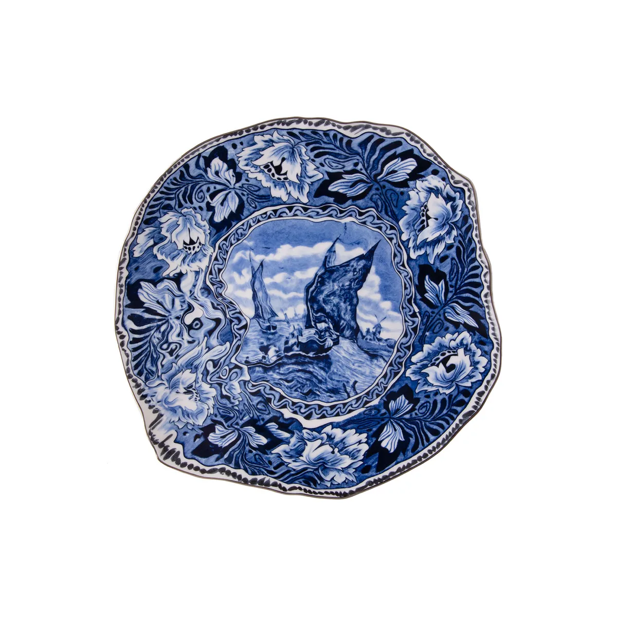 Teller Classic on acid - Blau - Feines Porzellan - Designer Diesel Creative Team fra Seletti – produktbillede