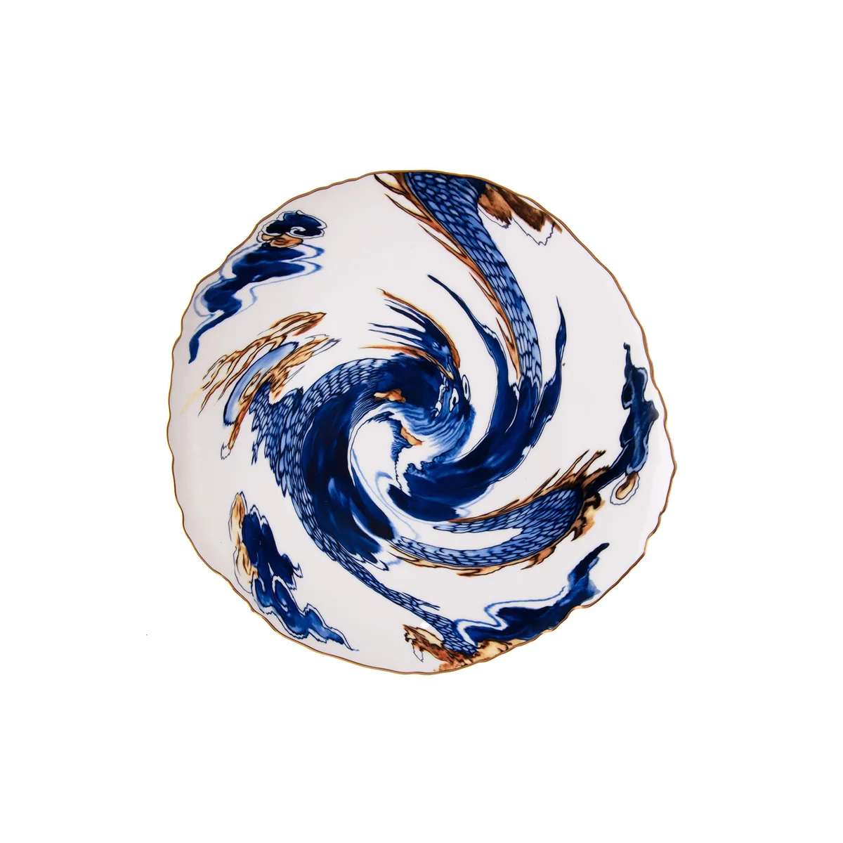 Teller Classic on acid - Gold - Feines Porzellan - Designer Diesel Creative Team från Seletti – produktbild