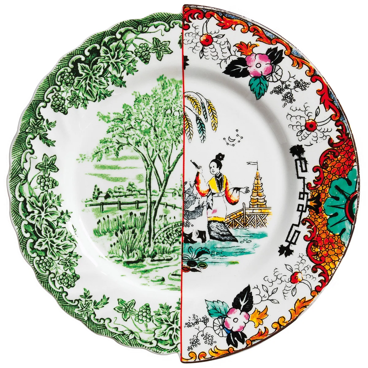 Teller Hybrid - Bunt - Porzellan - Designer Studio CTRLZAK fra Seletti – produktbillede
