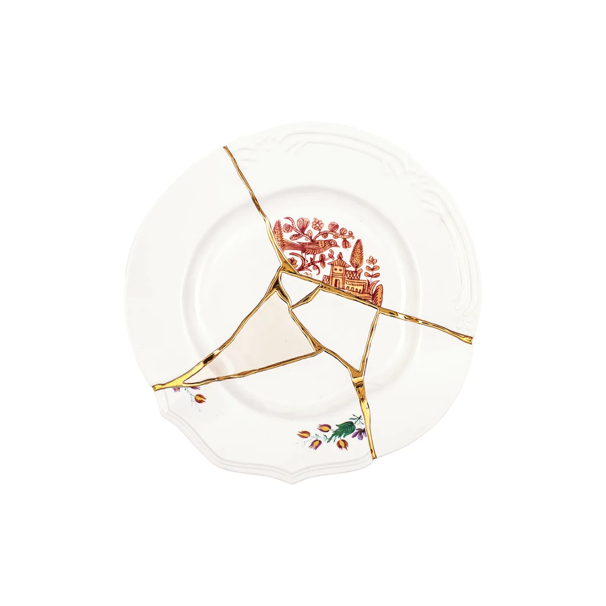 Teller Kintsugi - Weiß - Gold - Designer Marcantonio van Seletti – productfoto