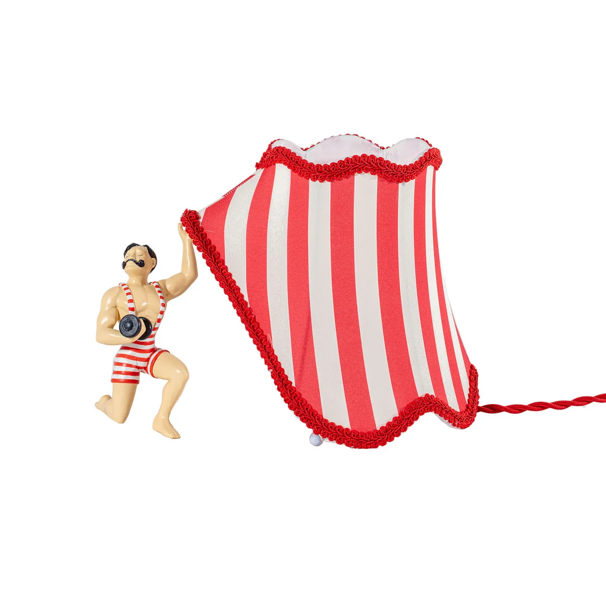 Tischleuchte Circus - Rot - Polyester-Gewebe - Designer Uto Balmoral från Seletti – produktbild