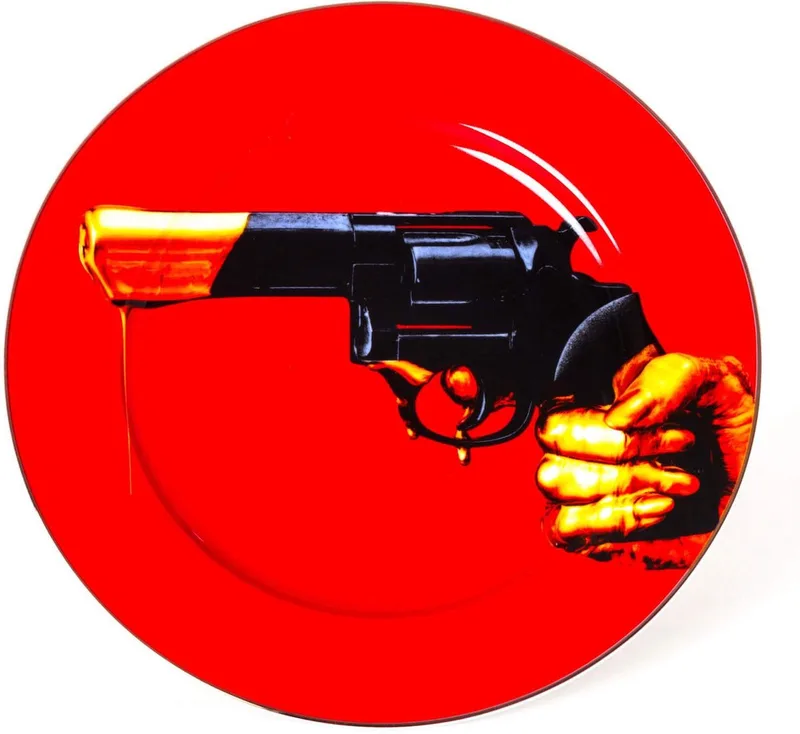 Toiletpaper Dinerbord Ø27 Porselein Revolver van Seletti in Multi – productfoto