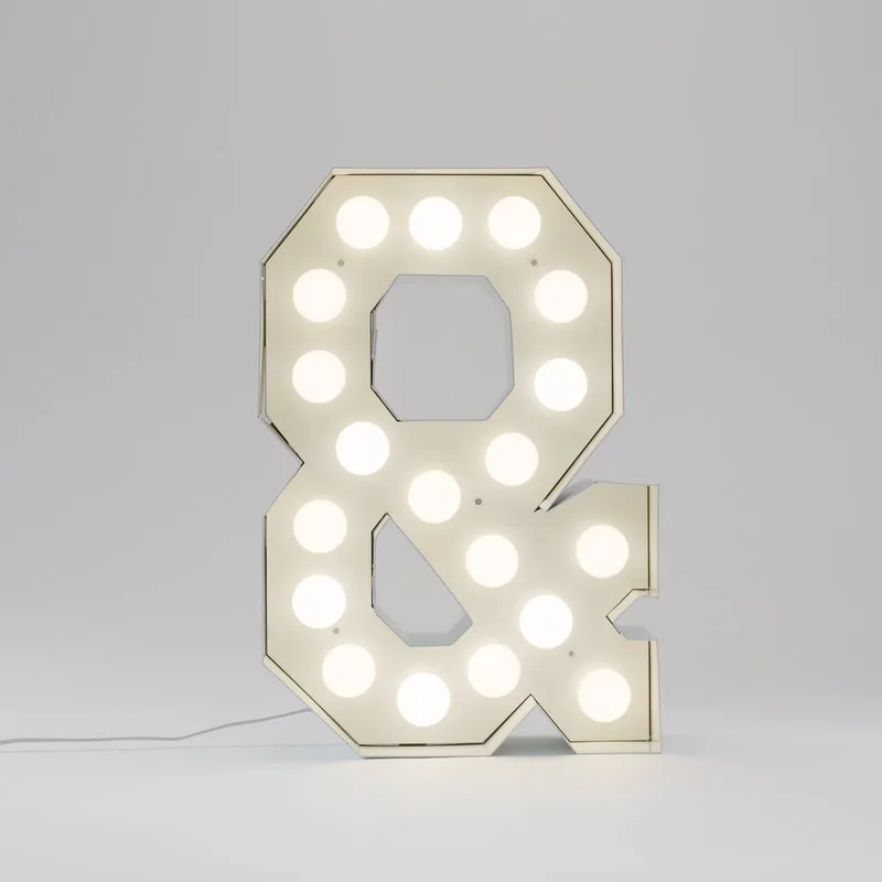 VEGAZ LED verlichting & - teken - verlichte letters showbiz von Seletti in Wit – Produktfoto