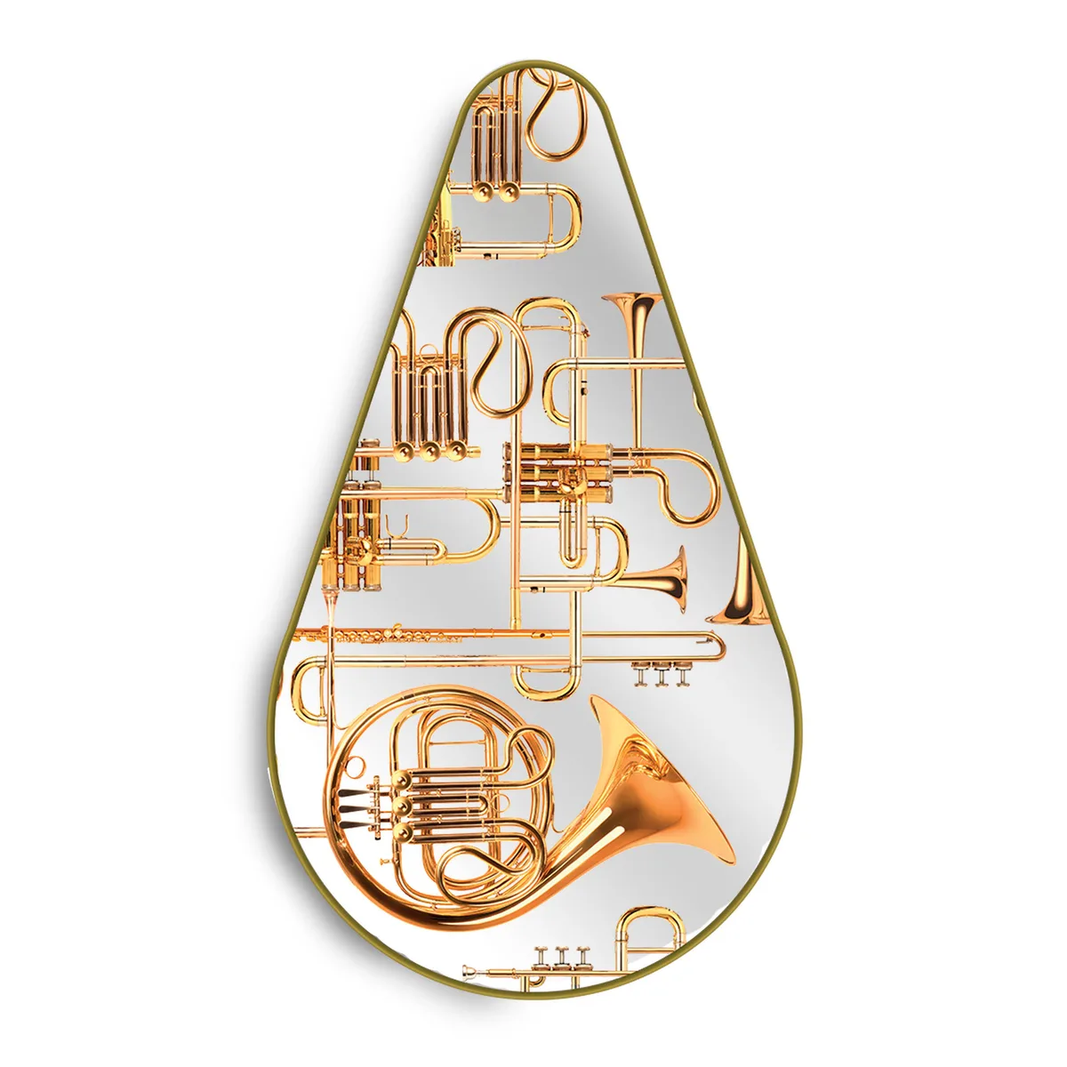 Wandspiegel Toilet Paper - Gold - Holzfaserplatte - Designer Pierpaolo Ferrari de Seletti – photo du produit