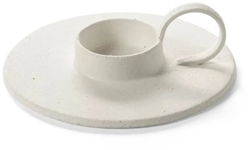 Alex Gabriels Mira kandelaar L D21cm H6.6cm beige by Serax in Wit – product photo