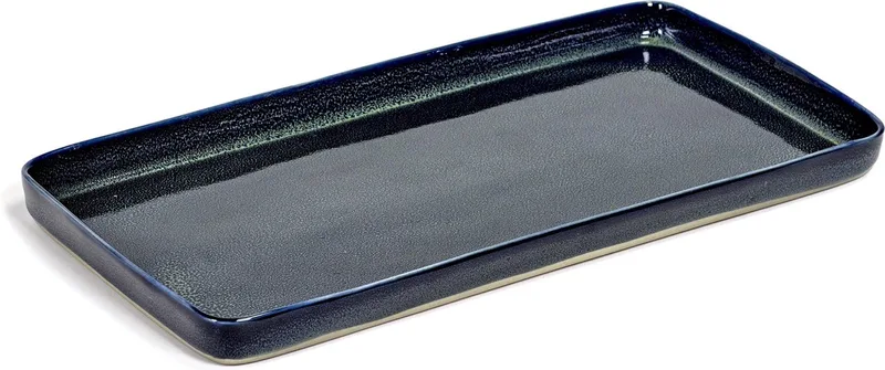 Anita Le Grelle Dienblad - L - 37,3x18x2,4 cm by Serax in Dark blue – product photo