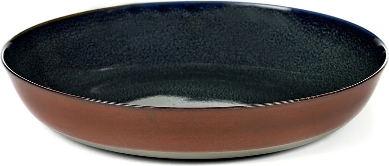 Anita Le Grelle Serveerschaal - M - 21 cm - Donkerblauw/Roest by Serax in Blue – product photo