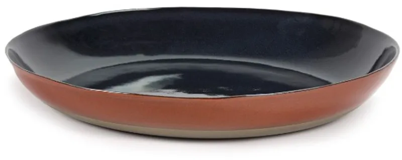 Anita Le Grelle Serveerschaal M Diameter 35.5cm H6cm Donker Blauw / Roest by Serax in Donkerblauw – product photo