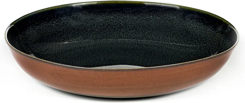 Anita Le Grelle Serveerschaal - S - D17,5x3 cm - Dark blue/rust by Serax in Dark blue rust – product photo