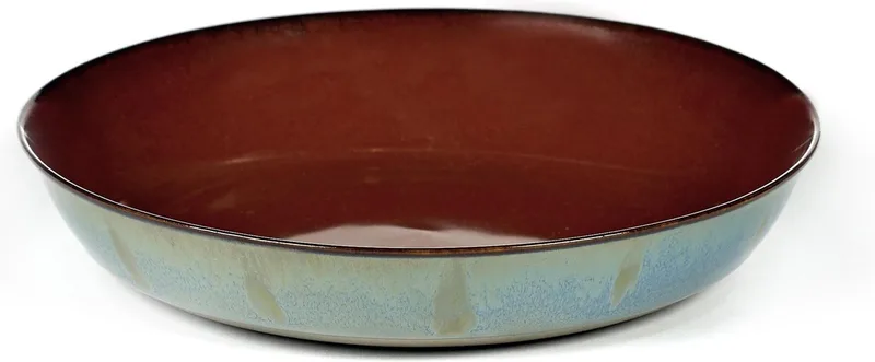Anita Le Grelle Serveerschaal - S - D17,5x3 cm - Rust/smokey blue by Serax in Rust smokey blue – product photo