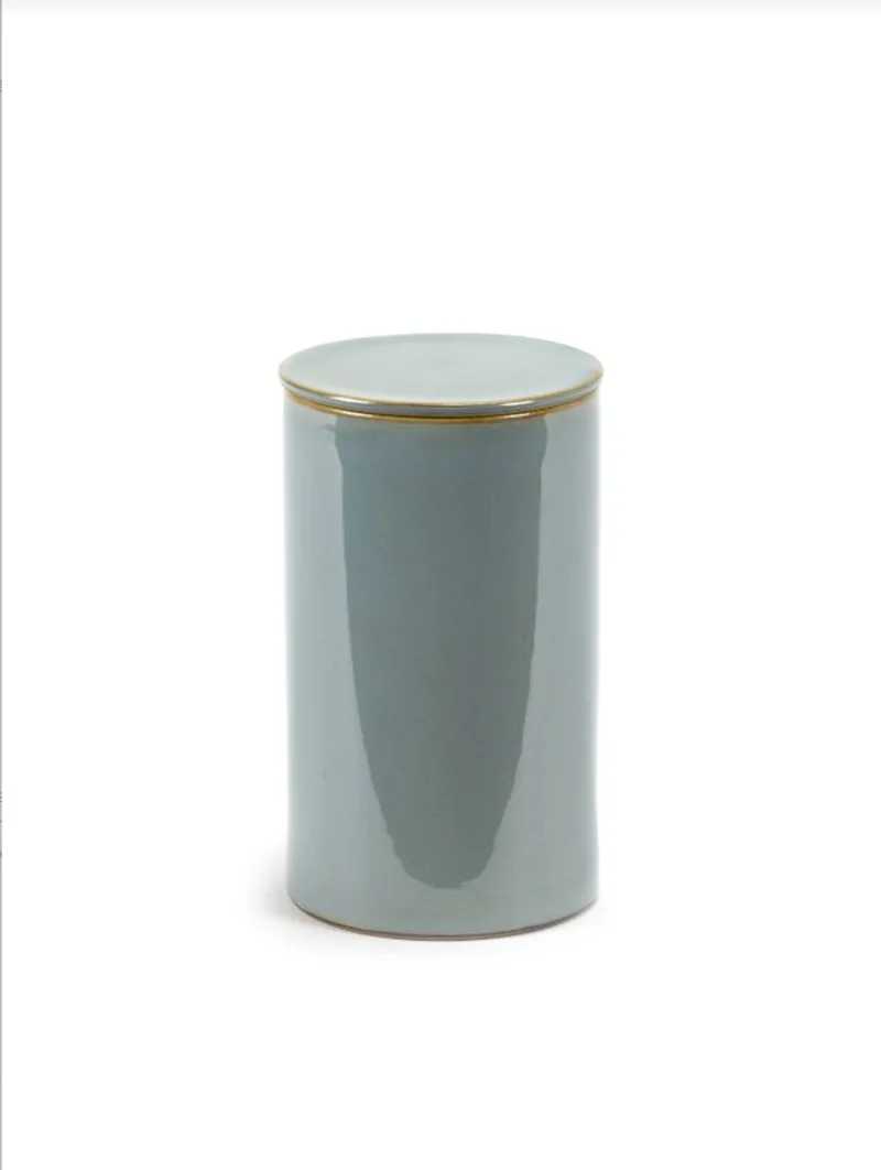 Anita Le Grelle Terres De Rêves opbergpot D12.5cm H12.5cm smokey blue by Serax in Blauw – product photo