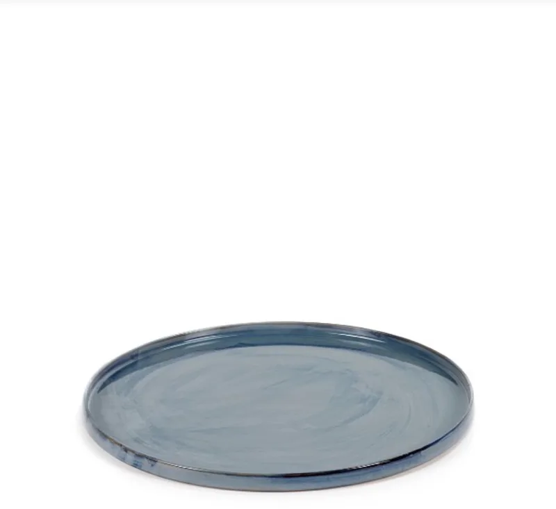 Anita Le Grelle Terres De Rêves ronde schaal / dienblad D36cm Hoogte 1.5cm blue by Serax in Blauw – product photo