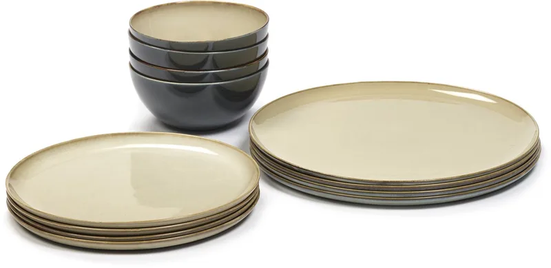 Anita Le Grelle Terres de rêves - Serviesset - Misty Grijs - 12 stuks by Serax in Licht grijs – product photo