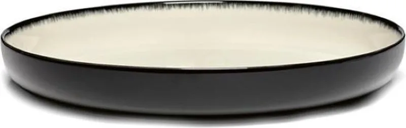 Ann Demeulemeester Dé Bord Hoog Off White-Black D 27 cm by Serax in ZWART – product photo
