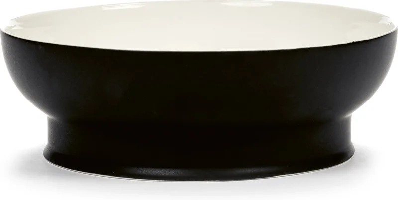 Ann Demeulemeester Ra Kom Black-Off White D 22 cm by Serax in Zwart – product photo