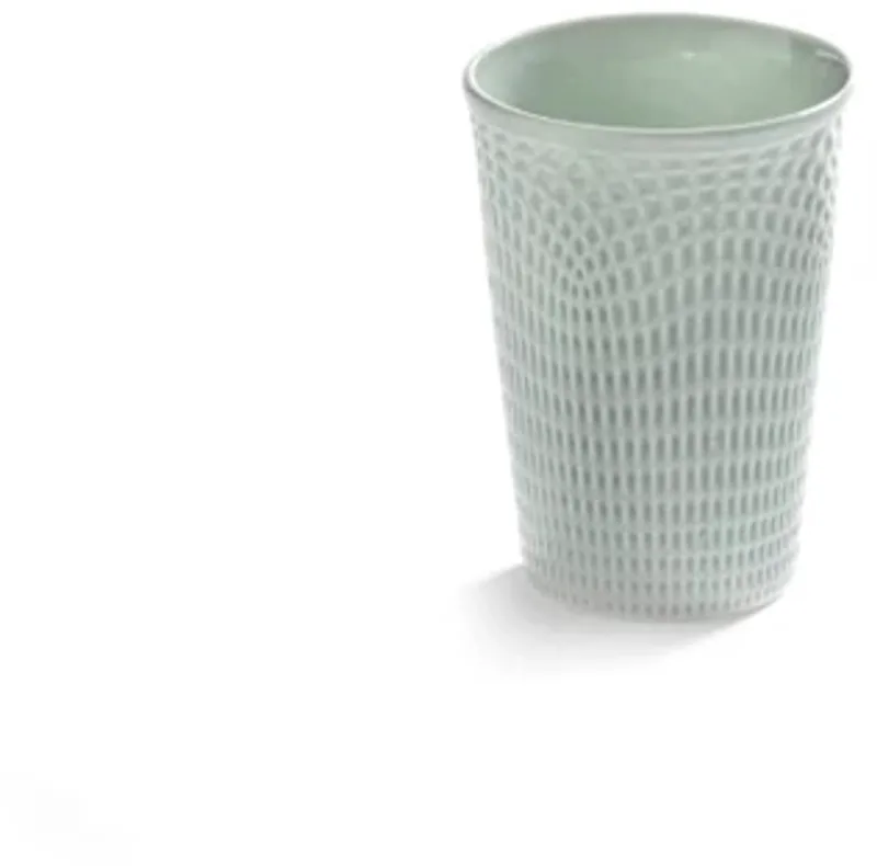 Ann Van Hoey Nido beker D6cm H8.5cm bone china by Serax in Groen – product photo