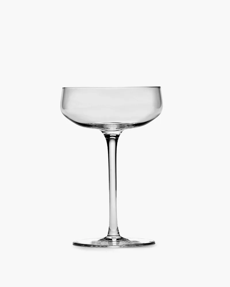 Ann Van Hoey Nido champagnecoupe H15.5cm 24cl (set van 4) by Serax in Transparant – product photo