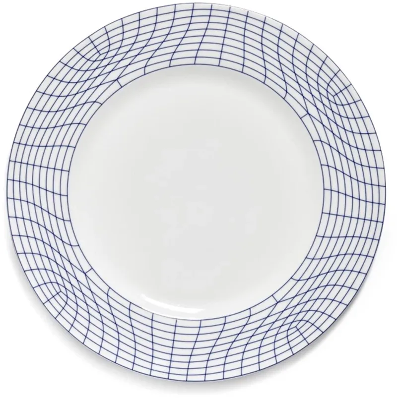 Ann Van Hoey Nido plat bord D29cm blauw by Serax in Wit – product photo