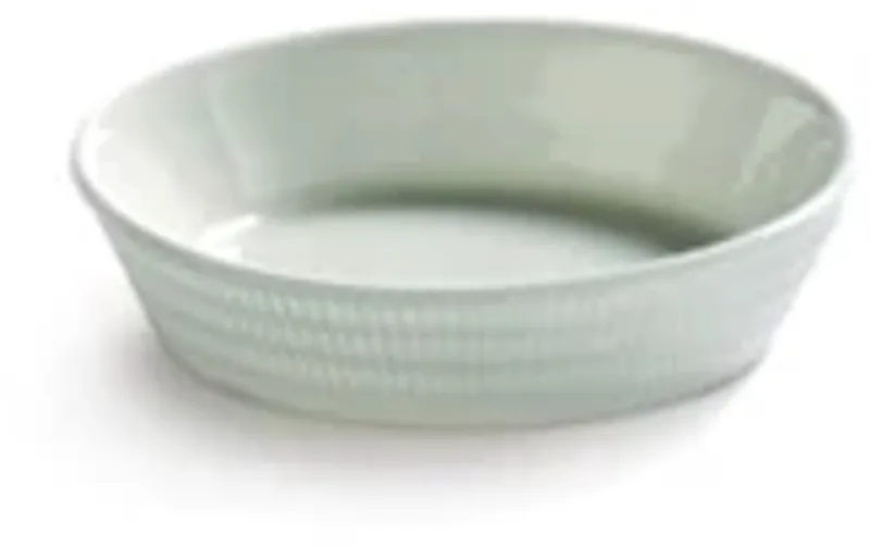 Ann Van Hoey Nido plat bord met boord D6cm bone china de Serax en Vert – photo du produit