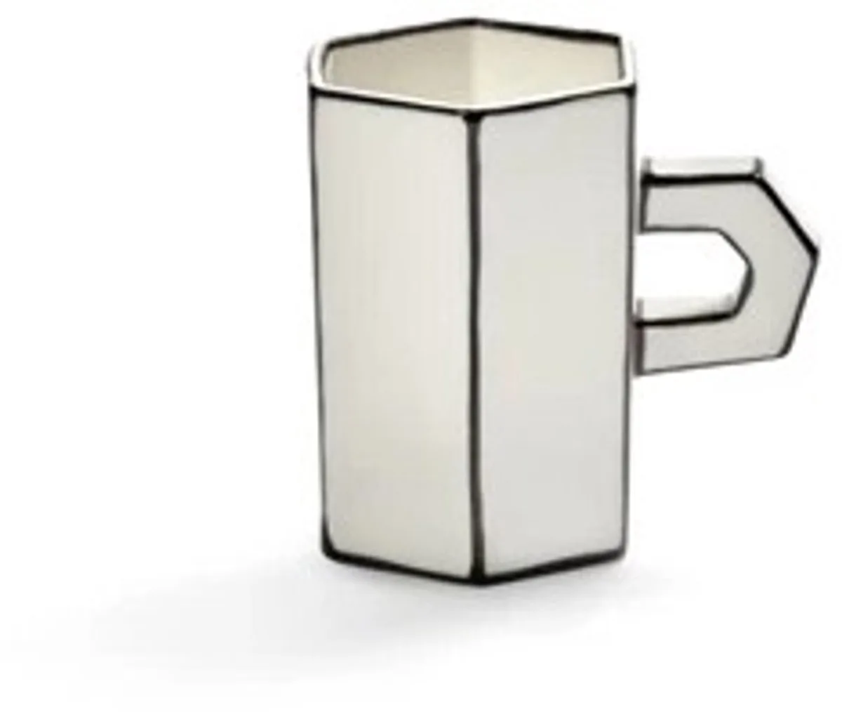 Annebet Philips Carte Blanche dubbele espresso kop 95ml D5.8cm H7.7cm wit / zwart (set van 2) von Serax in Weiß, Schwarz – Produktfoto