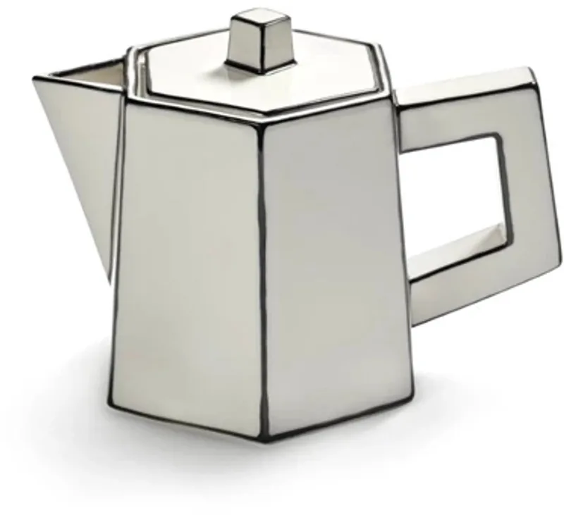 Annebet Philips Carte Blanche theepot 1 liter wit / zwart by Serax in Wit/zwart – product photo