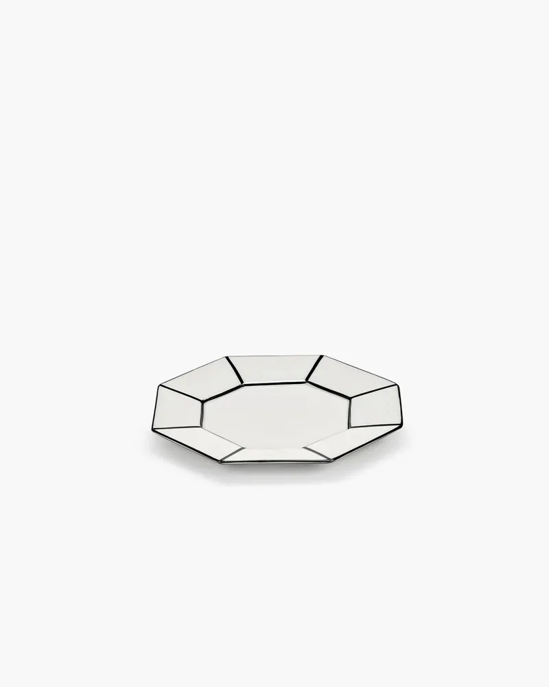 Annebet Philips - Dessertbord D18.5cm Wit/Zwart Carte Blanche (set van 2) by Serax in Wit / zwart – product photo