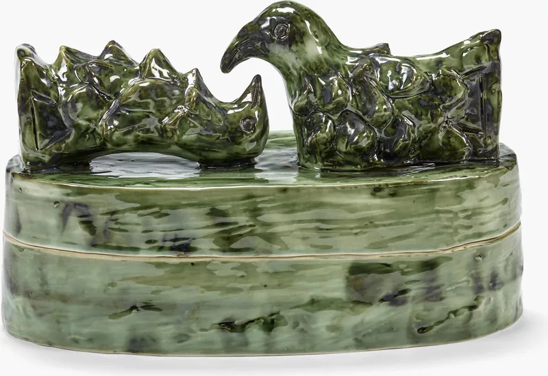 Bela Silva Sonata geurkaars L 26.6x12.5cm H17cm von Serax in Groen – Produktfoto