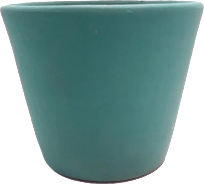 Bloempot Handpainted Petrol-Groen D 13 cm H 11 cm Voordeelaanbod per 2 stuks von Serax in Azure – Produktfoto