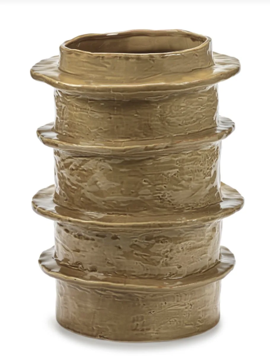 Bloempot - keramiek - bruin - D32 x H46,5 cm van Serax in Ocher – productfoto