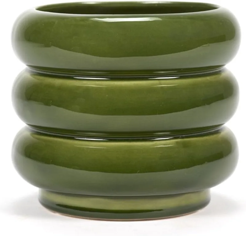 Bloempot-Sierpot D 12.5 cm H 11.5 cm van Serax in Groen – productfoto