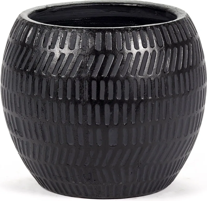Bloempot-Sierpot D 16.5 cm H 13 cm van Serax in Zwart – productfoto