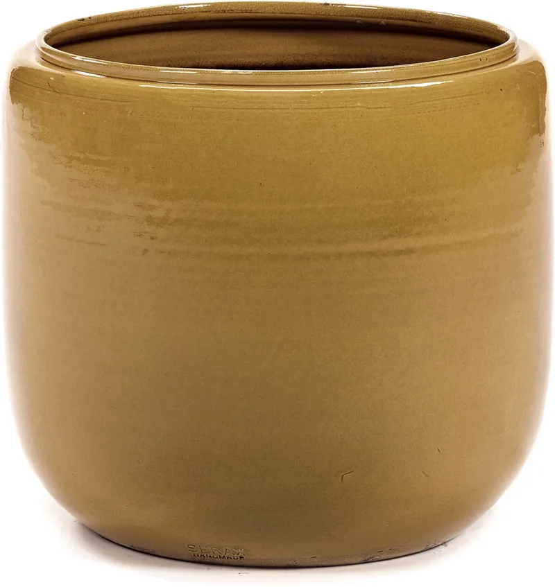 Bloempot-Sierpot D 37cm H 32cm van Serax in Geel – productfoto