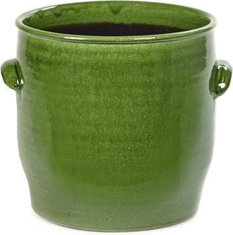 Bloempot Sierpot Handles -D25cm H25 cm de Serax en Groen – photo du produit