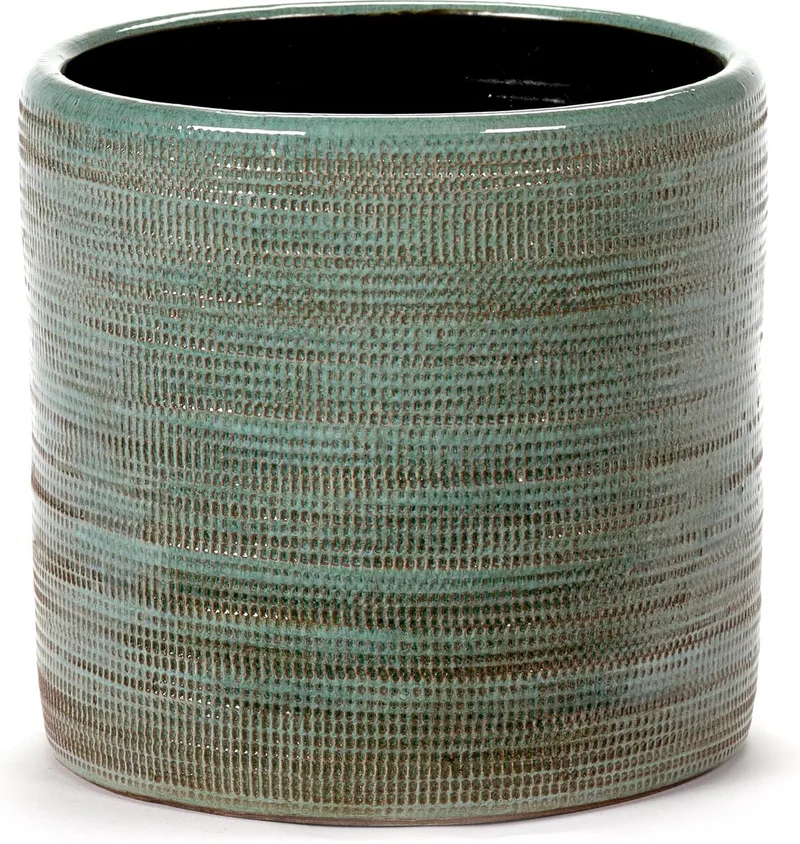 Bloempot Structuur D 17 cm H 16 cm de Serax en Groen – photo du produit