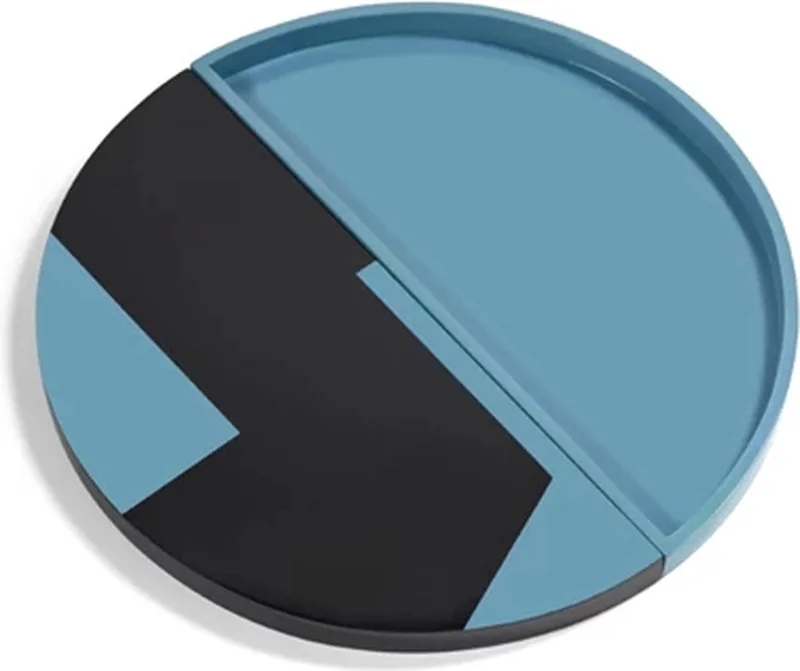 Bob Verhelst Endo plateau / object D60cm H3cm zwart / blauw van Serax in Meerkleurig – productfoto