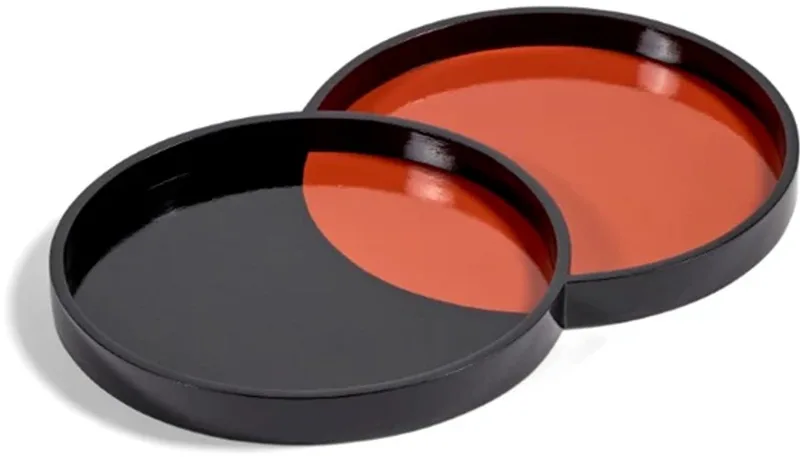 Bob Verhelst Yo-Yo plateau 48x30cm H3cm zwart by Serax in Rood – product photo