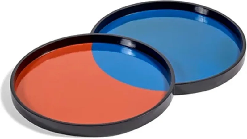Bob Verhelst Yo-Yo plateau 65x40cm H3cm rood / blauw by Serax in Meerkleurig – product photo