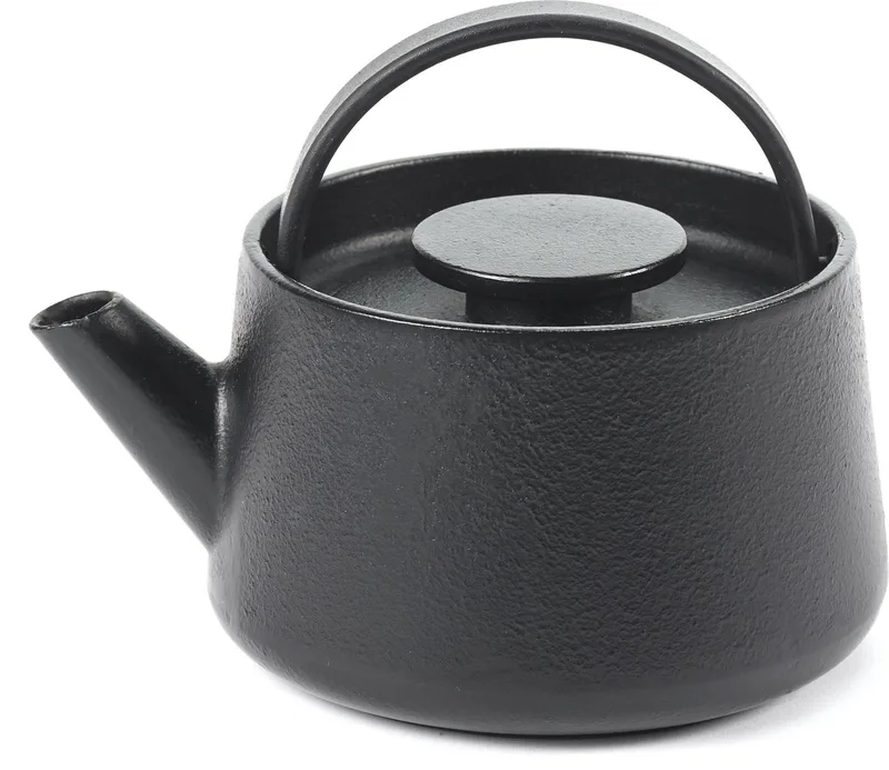 by Sergio Herman theepot | Inku | 600ml | gietijzer | met rvs theefilter by Serax in Black – product photo