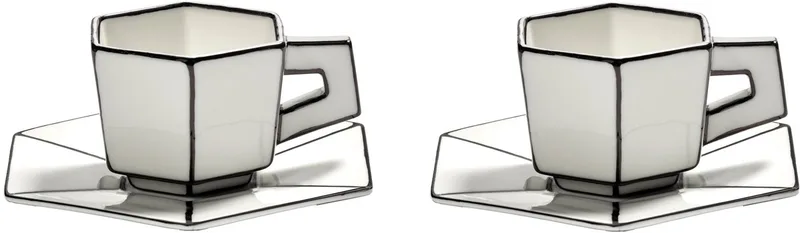 Carte Blanche By A.Philips Espresso Kop En Schotel Set Van 2 by Serax in White – product photo