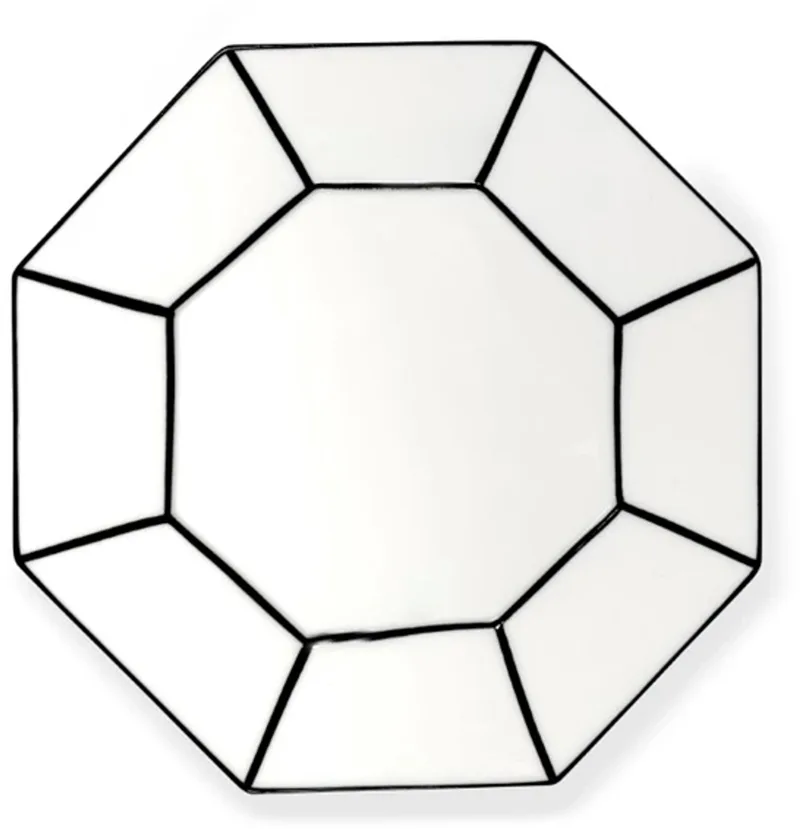Carte Blanche Ontbijtbord, / zwart (set van 2) by Serax in White – product photo