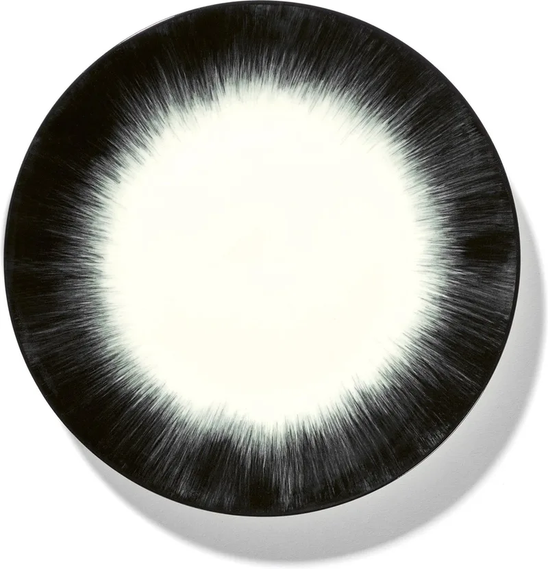 Dé Tableware By Ann Demeulemeester Ontbijtbord Ø17,5 Set Van 2 White/Black 4 van Serax in Multi – productfoto