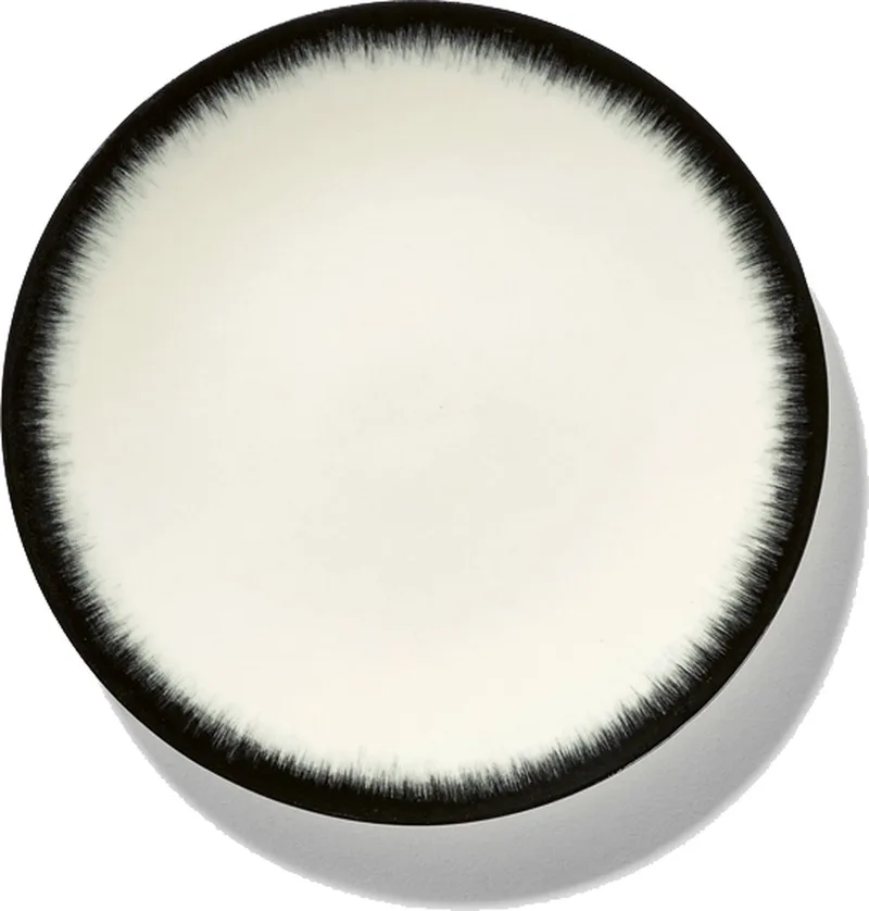 Dé Tableware by Ann Demeulemeester - Sideplate Variatie 3 - Ø14 - set van 2 de Serax en Zwart/ wit – photo du produit