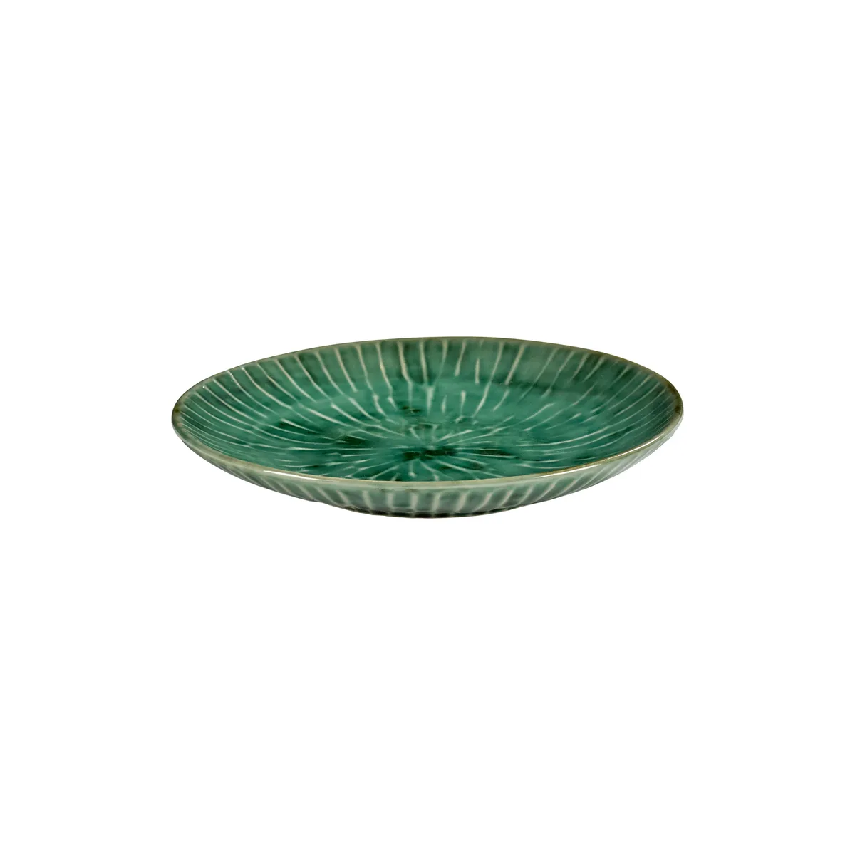 Dessertteller Verde Lanza - Grün - emaillierter Sandstein - Designer Pascale Naessens de Serax – photo du produit
